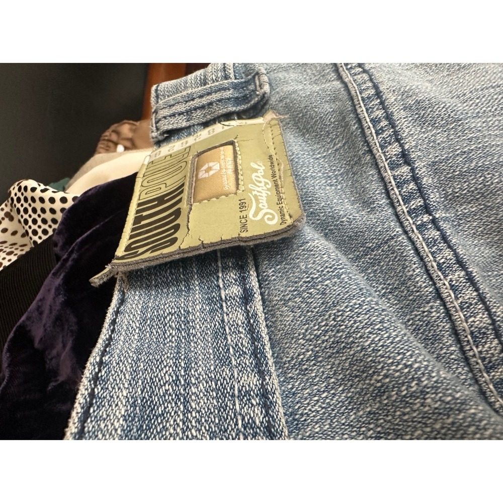 Southpole Mens Baggy Denim Shorts Light Wash Blue Y2K Streetwear Size 36 - Picture 5 of 10